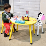 鹿卡通实木幼儿园宝宝座椅马小孩凳子宝宝靠背椅子餐椅儿童椅子