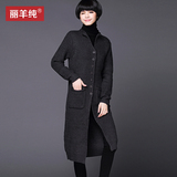 2016秋冬新款韩版女装修身长袖针织开衫女中长款外搭披肩毛衣外套