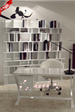现代简约创意时尚组合书柜书架橱白色烤漆柜子 家具定制