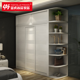 韩式移门推拉门衣柜2整体3板式组合现代简约趟二滑三推门卧室衣橱
