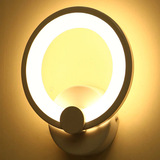 圆环现代简约个性led壁灯时尚温馨过道床头卧室节能墙壁创意灯具