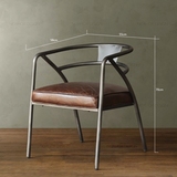 欧美式铁艺餐椅高档休闲沙发椅做旧复古吧台椅咖啡椅电脑椅子圈椅