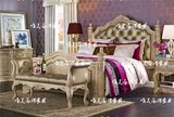 美式乡村复古欧式家具风格实木床雕花床 法式橡木1.8双人床方床