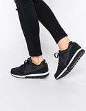 英国代购 正品 Nike Black 女式新纯色拼接系带防滑跑步鞋 05.19
