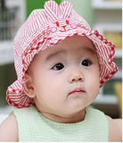 韩国宝宝春秋季 新款宝宝公主盆帽 婴儿帽儿童帽子新生儿遮阳帽
