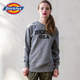 Dickies2015秋季新款女装全棉抓绒圆领卫衣 宽松版型153W30EC09