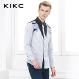 kikc 2016春季专柜同款衬衫男长袖秋季薄款修身韩版休闲免烫衬衣