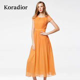 Koradior/珂莱蒂尔秋款韩版时尚蕾丝修身纯色气质连衣裙瘦