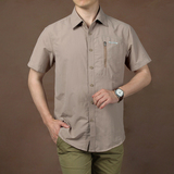 2016夏季新品NIAN JEEP衬衫男士户外宽松短袖衬衣透气薄款速干衣