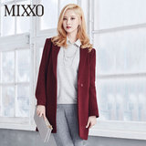 MIXXO韩国衣恋明星同款女式宽松显瘦呢子大衣MIJH54T12R专柜正品