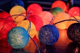 LED泰国棉线彩球灯串婚礼生日派对圣诞宿舍房间温馨创意彩色装饰