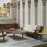 维思戴克 罗马柱 进口环保墙纸欧式简约客厅卧室大型定制壁画