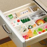 家之物语日本进口桌面抽屉收纳盒厨房餐具分隔整理收纳塑料储物盒