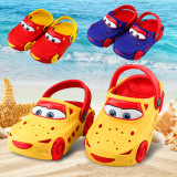 2016迪士尼汽车卡通儿童凉鞋宝宝可爱加厚防滑沙滩洞洞鞋拖鞋包邮