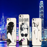 iPhone4S手机壳创意夜光保护壳 潮男女情侣卡通超薄荧光保护壳套