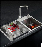 樱花卫浴 SUS304不锈钢厨房洗菜盆厨盆洗碗池手工盆水槽双槽7643