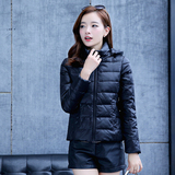 2015冬装韩版轻薄羽绒服女短款连帽学生纯色修身大码显瘦短款外套