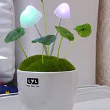 正品创意阿凡达蘑菇灯七彩小夜灯LED感应灯床头灯陶瓷版