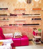 壁柜指甲油柜子 美甲店展示架木质隔板壁挂吊柜化妆品香水货架