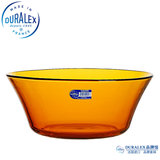 DURALEX法国多莱斯进口钢化玻璃23cm沙拉碗 琥珀色2200ml餐碗汤碗
