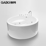 浴缸独立式1.5亚克力/压克力浴缸双人圆形坐式浴盆带下水GBA888C