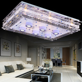 水晶灯客厅长方形led变色无极调光吸顶灯卧室灯现代简约大气灯具