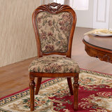 欧式现代餐椅 布艺椅子 吃饭凳子 新款特价 实木橡木椅 厂家直销