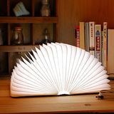 正品woody书灯木质可折叠翻页书本灯创意装饰LED氛围小夜灯J0489