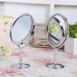 厂家批发单面放大功能金属小号镜子 台式镜子 双面化妆镜 梳妆镜