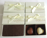 香港代购 godiva歌帝梵巧克力珠宝礼盒2颗装50盒起定婚礼结婚喜糖