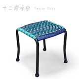创意藤编换鞋茶几凳塑料小餐凳板凳藤凳凳子藤椅时尚室外方凳矮凳