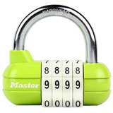 玛斯特锁 健身房彩色密码锁 更衣柜文件柜 橱柜锁 时尚密码挂锁