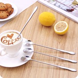 韩式不锈钢葫芦形长柄勺创意加长冰勺奶茶蜂蜜搅拌勺冰激凌咖啡勺