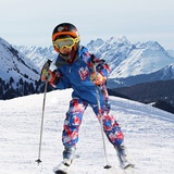 正品双板单板儿童印花冲锋服套装 冬季保暖防风户外儿童滑雪服