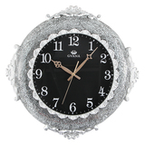 时尚创意艺术客厅挂钟 欧式装饰树脂豪华马赛克静音钟表