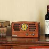 台式复古收音机全波段手工木质半导体仿古蓝牙多功能FM收音机