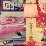 美式经典韩式创意水晶样板房儿童公主房红色温馨女孩婚庆卧室台灯
