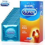 杜蕾斯避孕套润滑型激情12只装中号安全套超薄持久 成人性用品