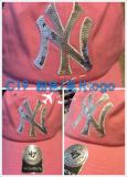 美国代购直邮MLB正品授权女款亮片Logo粉色鸭舌帽棒球帽遮阳帽