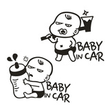 包邮 反光baby in car小孩车贴  车内有宝宝 婴儿车贴  汽车贴纸