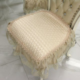 漫菲罗欧式椅垫凳子坐垫四季通用奢华蕾丝布艺餐椅座垫防滑椅子垫