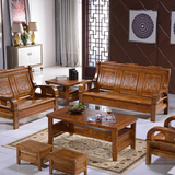 香樟木实木沙发组合客厅简易现代中式多功能储物沙发小户型家具