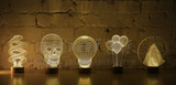 艺派灯饰 现代简约主义风格 艺术创意设计 3D立体光影LED壁灯台灯