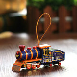 99包邮 铁皮玩具 出口经典怀旧收藏 圣诞树挂件 火车头 老式火车