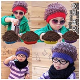 秋冬韩国男女儿童时尚 潮帽小孩爆炸头婴儿假发卷发造型帽套头帽