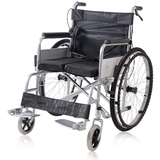 乐驰手动轮椅便携折双翻叠轮椅车老年人加厚钢管轮椅轻便带刹车RH