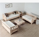 定做实木沙发床客厅松木沙发沙发床儿童床一床两用单人双人特价