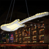 流光琴水晶LED吊灯时尚简约现代个性创意儿童房餐厅酒吧台样板间