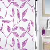 瑞士SPIRELLA丝普瑞紫色叶子创意浴室窗帘PEVA浴帘防水淋浴帘包邮