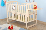 婴儿床实木儿童床单人宝床环保无漆床摇床摇篮变书桌0